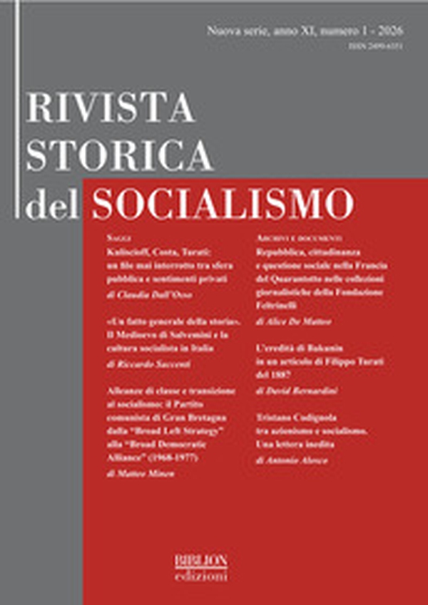 Rivista storica del socialismo - Vol. 1 - Librerie.coop