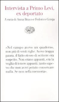 Intervista a Primo Levi, ex deportato - Librerie.coop Intervista a Primo Levi, ex deportato - Librerie.coop