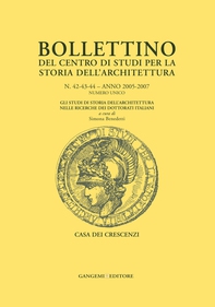 Bollettino del Centro di Studi per la Storia dell'Architettura n. 42-43-44/2005 - 2007 Numero unico - Librerie.coop Bollettino del Centro di Studi per la Storia dell'Architettura n. 42-43-44/2005 - 2007 Numero unico - Librerie.coop