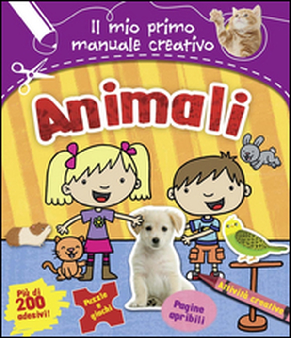 Animali. Il mio primo manuale creativo. Con adesivi - Librerie.coop Animali. Il mio primo manuale creativo. Con adesivi - Librerie.coop