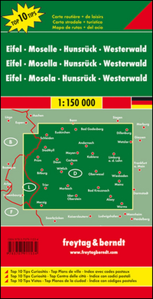 Eifel, Mosel, Hunsrück, Westerwald 1:150.000 - Librerie.coop Eifel, Mosel, Hunsrück, Westerwald 1:150.000 - Librerie.coop