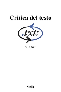 Critica del testo (2002) Vol. 5/2 - Librerie.coop Critica del testo (2002) Vol. 5/2 - Librerie.coop