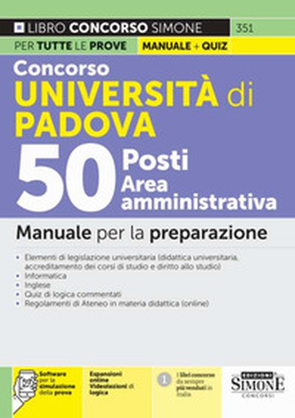 Concorso Università di Padova 50 posti area amministrativa - Librerie.coop