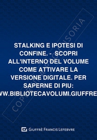 Stalking e ipotesi di confine - Librerie.coop