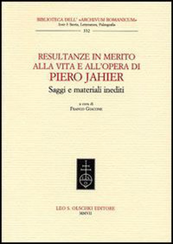 Resultanze in merito alla vita e all'opera di Piero Jahier. Saggi e materiali inediti - Librerie.coop Resultanze in merito alla vita e all'opera di Piero Jahier. Saggi e materiali inediti - Librerie.coop