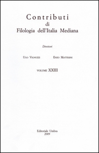 Contributi di filologia dell'Italia mediana (2009) - Vol. 23 - Librerie.coop