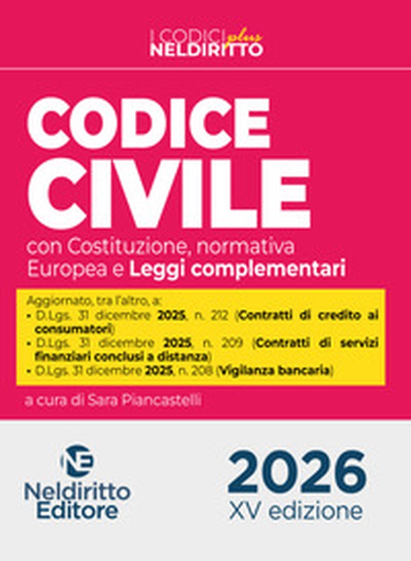 Codice civile normativo plus 2026 - Librerie.coop
