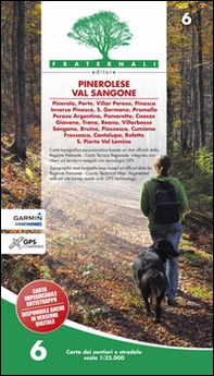 Carta n. 6. Pinerolese e val Sangone. Carta dei sentieri e stradale 1:25.000 - Librerie.coop