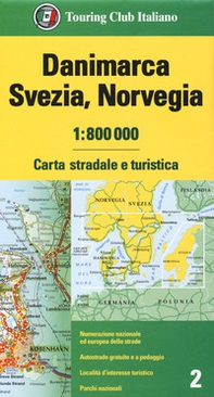 Danimarca, Svezia, Norvegia 1:800.000. Carta stradale e turistica - Librerie.coop