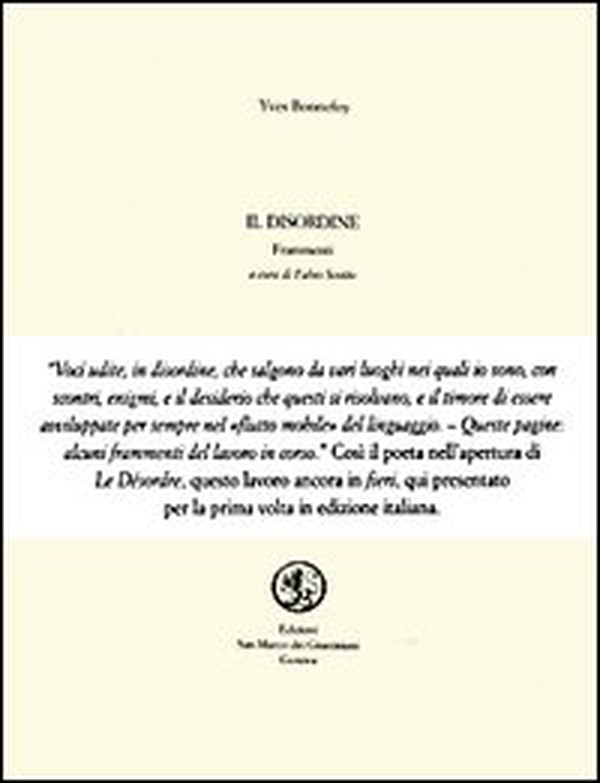 Il disordine. Frammenti. Testo francese a fronte - Librerie.coop Il disordine. Frammenti. Testo francese a fronte - Librerie.coop