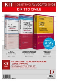 Kit. Obiettivo avvocato 25/26 Diritto civile: Atti giudiziari di diritto civile-Tecniche di redazione dell'atto giudiziario di diritto civile-Codice civile annotato 2022/2025 - Librerie.coop