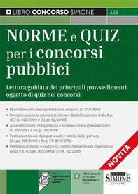 Norme e quiz per i concorsi pubblici. Lettura guidata dei principali provvedimenti oggetto di quiz nei concorsi - Librerie.coop