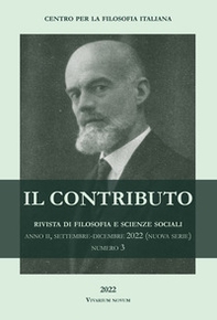 Il contributo. Rivista di filosofia e scienze sociali - Vol. 3 - Librerie.coop