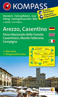 Carta escursionistica n. 2459. Arezzo, Casentino 1:50.000 - Librerie.coop