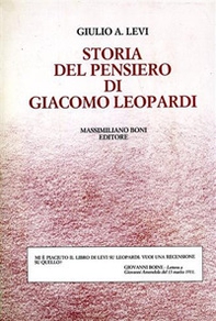 Storia del pensiero di Giacomo Leopardi - Librerie.coop Storia del pensiero di Giacomo Leopardi - Librerie.coop