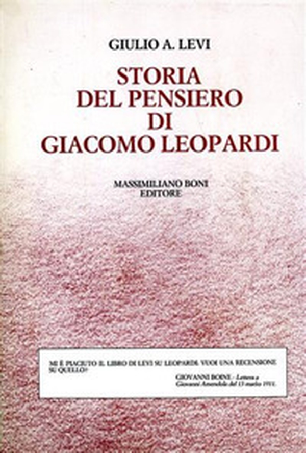 Storia del pensiero di Giacomo Leopardi - Librerie.coop Storia del pensiero di Giacomo Leopardi - Librerie.coop