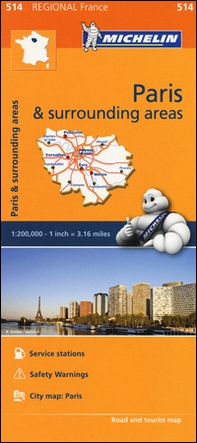 Paris & surrounding areas-Île-de-France & surrounding areas 1:200.000 - Librerie.coop