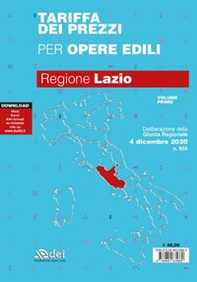 Tariffa dei prezzi per opere edili 2020. Regione Lazio - Librerie.coop