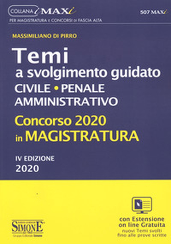Concorso 2020 in magistratura. Temi a svolgimento guidato. Civile, penale, amministrativo - Librerie.coop Concorso 2020 in magistratura. Temi a svolgimento guidato. Civile, penale, amministrativo - Librerie.coop