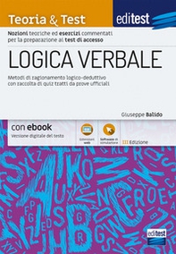 EdiTest. Logica verbale. Metodi di ragionamento logico-deduttivo con raccolta di quiz tratti da prove ufficiali - Librerie.coop