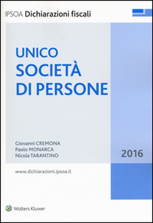 Unico 2016. Società di persone - Librerie.coop Unico 2016. Società di persone - Librerie.coop