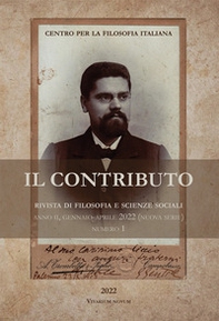 Il contributo. Rivista di filosofia e scienze sociali - Vol. 1 - Librerie.coop