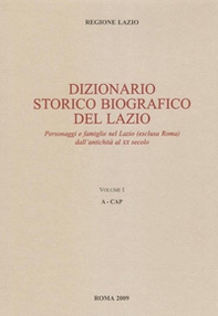 Dizionario storico biografico del Lazio - Librerie.coop