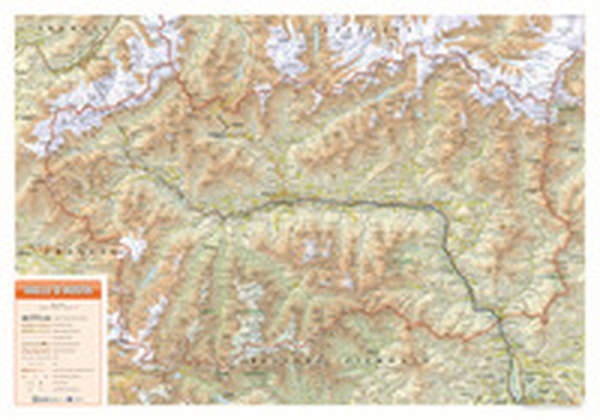Valle d'Aosta 1:125.000 (carta in rilievo con cornice) - Librerie.coop Valle d'Aosta 1:125.000 (carta in rilievo con cornice) - Librerie.coop