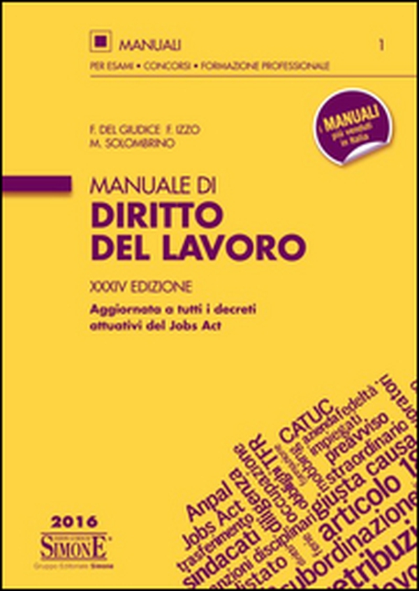 Manuale di diritto del lavoro - Librerie.coop Manuale di diritto del lavoro - Librerie.coop
