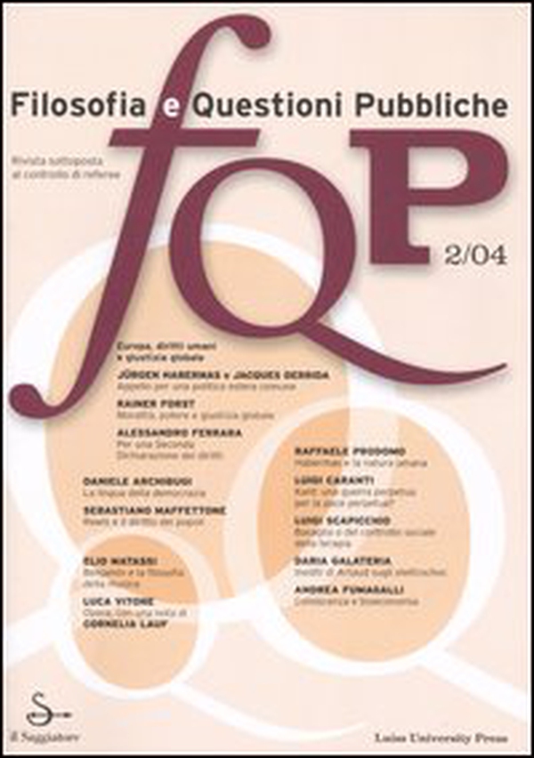 FQP. Filosofia e questioni pubbliche - Vol. 2 - Librerie.coop FQP. Filosofia e questioni pubbliche - Vol. 2 - Librerie.coop