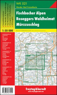 Fischbacher Alpen, Roseggers Waldheimat, Mürzzuschlag 1:50.000 - Librerie.coop