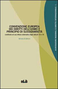 Convenzione europea dei diritti dell'uomo e principio di sussidiarietà. Contributo ad una lettura sistematica degli articoli 13 e 35 - Librerie.coop
