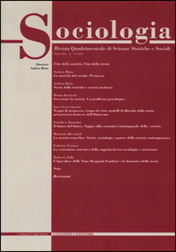 Sociologia. Rivista quadrimestrale di scienze storiche e sociali - Vol. 1 - Librerie.coop Sociologia. Rivista quadrimestrale di scienze storiche e sociali - Vol. 1 - Librerie.coop