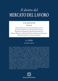 Il diritto del mercato del lavoro - Vol. 1 - Librerie.coop