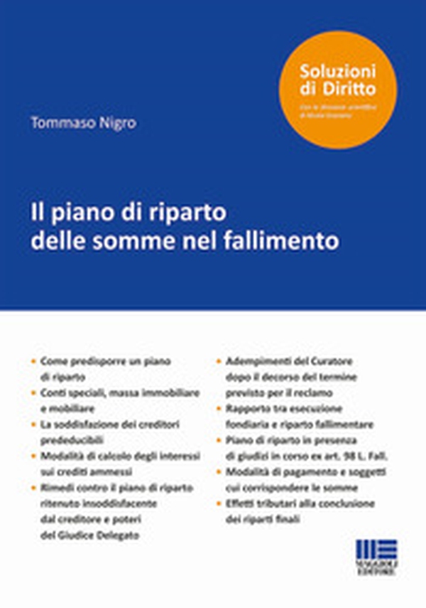 Il piano di riparto delle somme nel fallimento - Librerie.coop Il piano di riparto delle somme nel fallimento - Librerie.coop