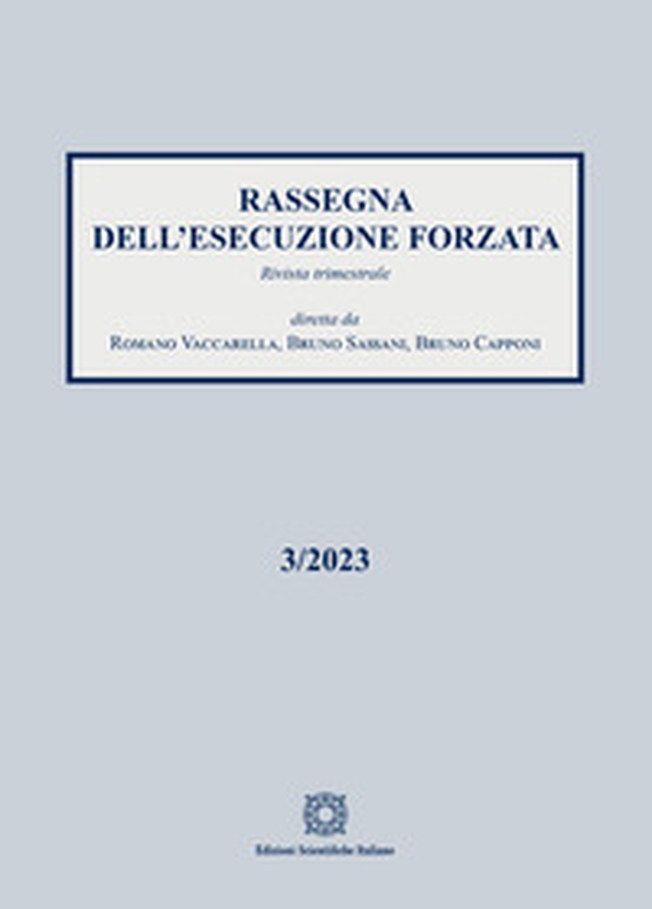 Rassegna dell'esecuzione forzata - Vol. 3 - Librerie.coop Rassegna dell'esecuzione forzata - Vol. 3 - Librerie.coop