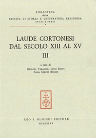 Laude cortonesi dal secolo XIII al XV - Vol. 3 - Librerie.coop