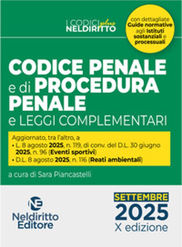 Codice penale e di procedura penale plus. Settembre 2025 - Librerie.coop Codice penale e di procedura penale plus. Settembre 2025 - Librerie.coop