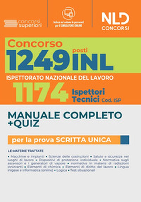 Concorso 1249 INL posti all'Ispettorato Nazionale del Lavoro. Manuale completo per la prova scritta - Librerie.coop Concorso 1249 INL posti all'Ispettorato Nazionale del Lavoro. Manuale completo per la prova scritta - Librerie.coop