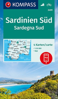 Carta escursionistica n. 2499. Sardegna Sud 1:50.000 (set di 4 carte) Ediz. italiana e tedesca - Librerie.coop