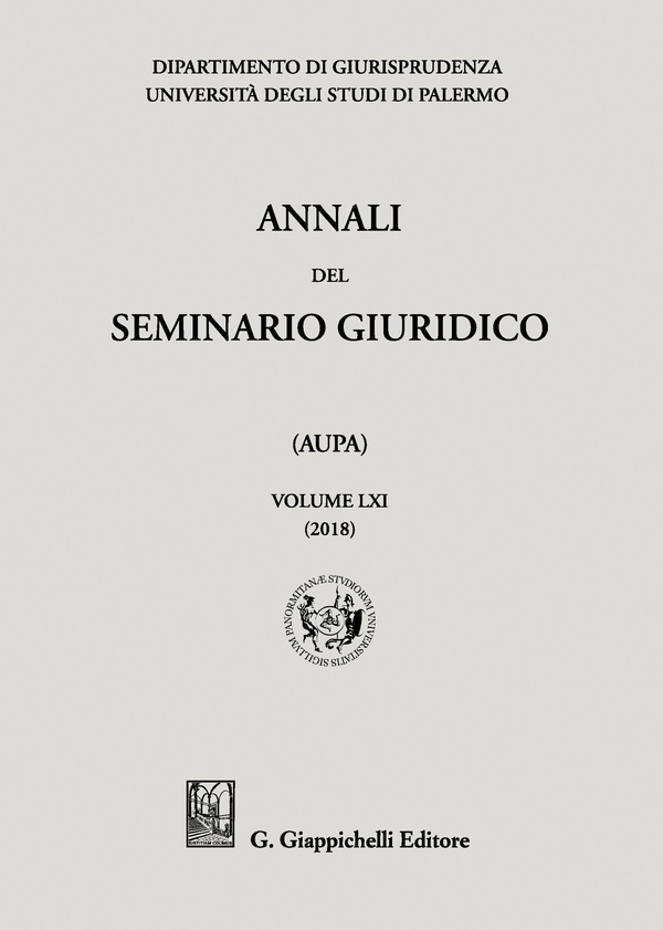 Annali del seminario giuridico dell'Università di Palermo, vol. LXI - e-Book - Librerie.coop Annali del seminario giuridico dell'Università di Palermo, vol. LXI - e-Book - Librerie.coop