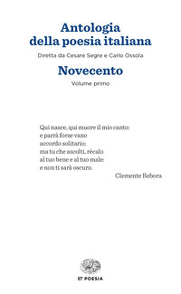Antologia della poesia italiana - Vol. 1 - Librerie.coop Antologia della poesia italiana - Vol. 1 - Librerie.coop