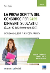 La prova scritta del concorso per 2425 dirigenti scolastici (G. U. n. 90 del 24 novembre 2017)   - Librerie.coop