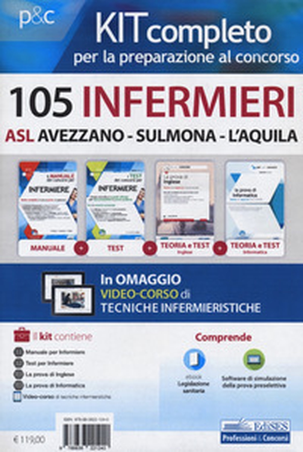 Kit 105 infermieri ASl Avezzano-Sulmona-L'Aquila - Librerie.coop Kit 105 infermieri ASl Avezzano-Sulmona-L'Aquila - Librerie.coop