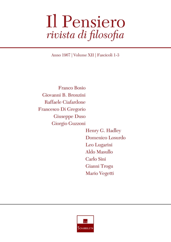 Il Pensiero (1967/1-2) - Librerie.coop Il Pensiero (1967/1-2) - Librerie.coop