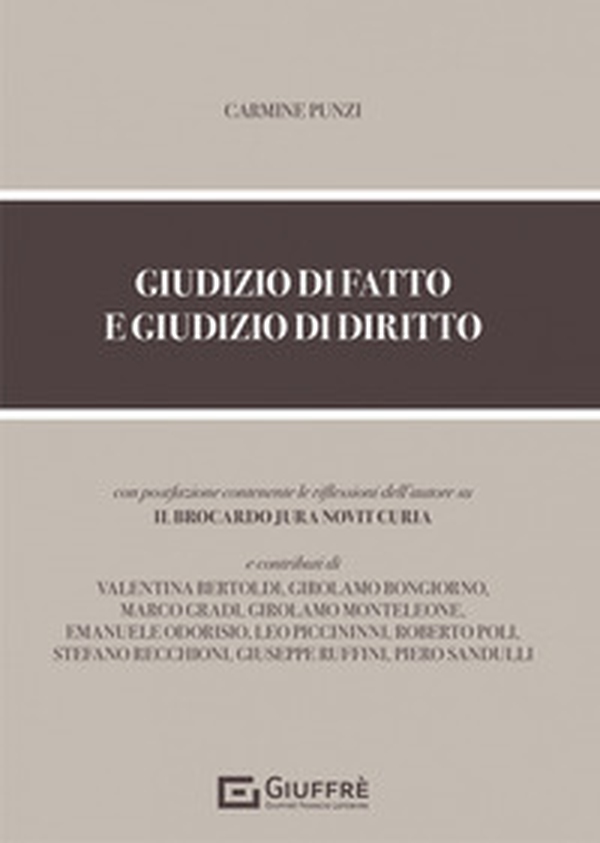 Giudizio di fatto e giudizio di diritto - Librerie.coop