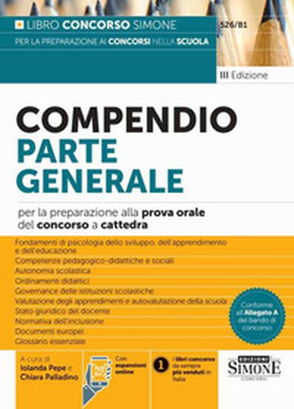 Compendio parte generale per la preparazione alla prova orale del concorso a cattedra - Librerie.coop Compendio parte generale per la preparazione alla prova orale del concorso a cattedra - Librerie.coop