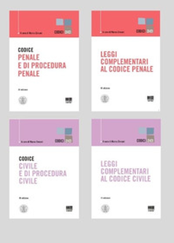 Kit codici Esame Avvocato 2021: Codice Civile e procedura civile-Leggi complementari al codice di civile-Codice penale e procedura penale-Leggi complementari al codice penale - Librerie.coop Kit codici Esame Avvocato 2021: Codice Civile e procedura civile-Leggi complementari al codice di civile-Codice penale e procedura penale-Leggi complementari al codice penale - Librerie.coop