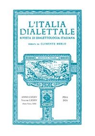 L'Italia dialettale. Rivista di dialettologia italiana - Vol. 85 - Librerie.coop