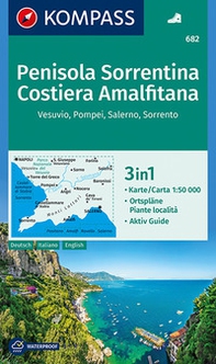 Carta escursionistica n. 682. Penisola Sorrentina, Costiera Amalfitana, Vesuvio, Pompei, Salerno, Sorrento 1:50.00. Ediz. italiana, tedesca e inglese - Librerie.coop Carta escursionistica n. 682. Penisola Sorrentina, Costiera Amalfitana, Vesuvio, Pompei, Salerno, Sorrento 1:50.00. Ediz. italiana, tedesca e inglese - Librerie.coop
